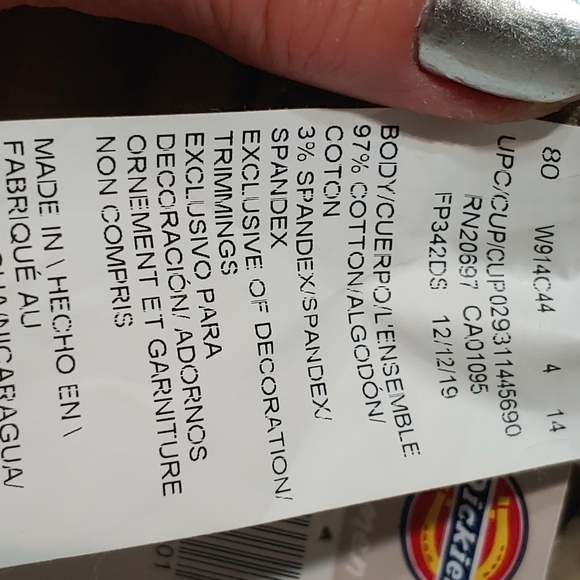 Women's DICKIES Tan Curvy Stretch Fit Pants (Size 16R) NWT! - Picture 8 of 11